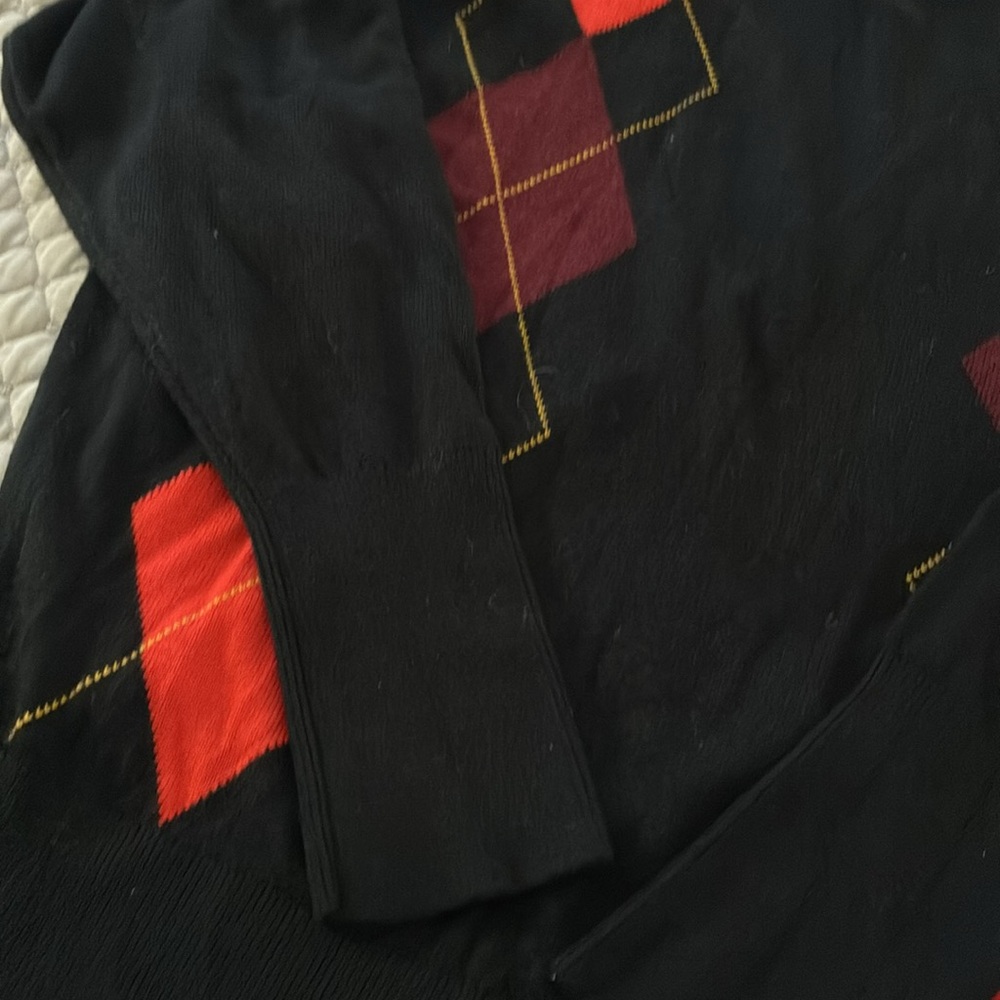 Express Black Sweater with Red Detail - Picture 3 of 5